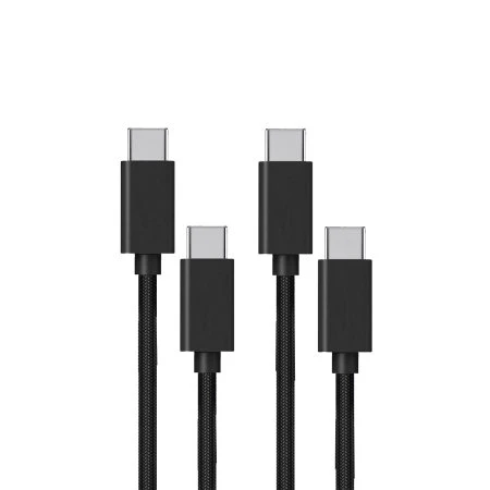 Olixar Black 100W 1.5m Braided USB-C To C Fast Charging Cable - 2 Pack 4 Olixar Black 100W 1.5m Braided USB-C To C Fast Charging Cable - 2 Pack - Image 2