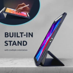 Olixar IPad Air 4 10.9" 2020 Wallet Case With Apple Pencil Slot - Blue -OtterBox Store a 440