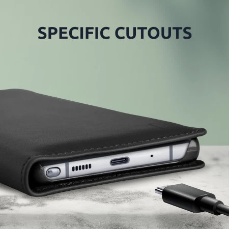 Olixar Sony Xperia 5 II Genuine Leather Wallet Stand Case - Black 4 Olixar Sony Xperia 5 II Genuine Leather Wallet Stand Case - Black - Image 2