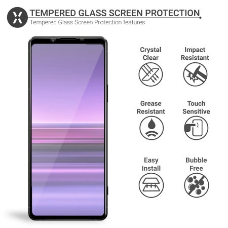 Olixar Sony Xperia 1 III Tempered Glass Screen Protector 4 Olixar Sony Xperia 1 III Tempered Glass Screen Protector - Image 2