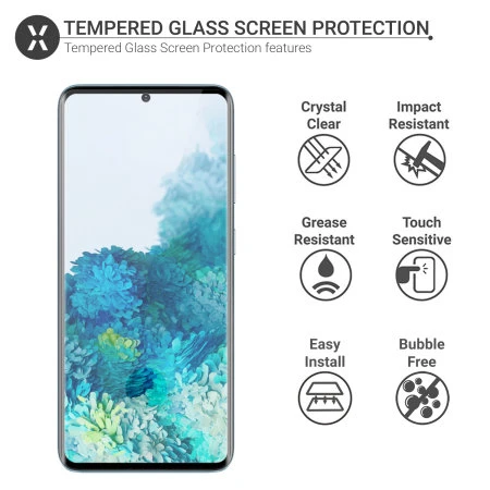 Olixar Samsung Galaxy S20 FE Tempered Glass Screen Protector 4 Olixar Samsung Galaxy S20 FE Tempered Glass Screen Protector - Image 2