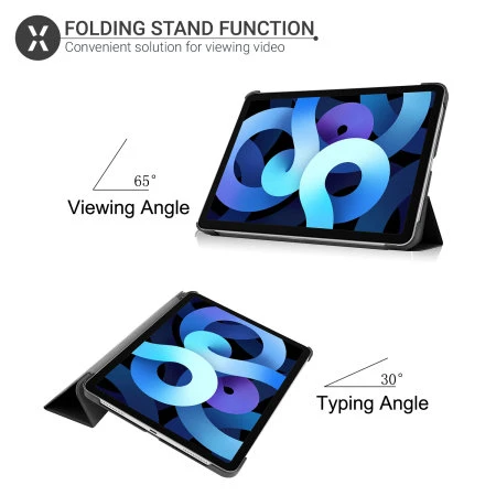 Olixar IPad Pro 11" 2020 2nd Gen. Leather-Style Stand Case - Black 4 Olixar IPad Pro 11" 2020 2nd Gen. Leather-Style Stand Case - Black - Image 2