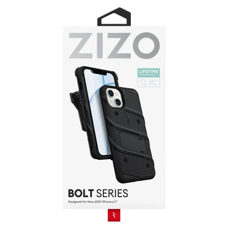 Zizo Bolt Protective Case & Screen Protector - Black - For IPhone 13 4 Zizo Bolt Protective Case & Screen Protector - Black - For IPhone 13 - Image 2