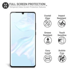 Olixar Huawei P30 Pro Full Cover Glass Screen Protector - Black -OtterBox Store a 679
