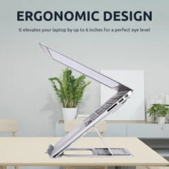 Olixar Adjustable Laptop Stand Mount With Ventilation - Silver -OtterBox Store b 158