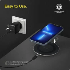 Spigen ArcField Black 15W Fast Charging Wireless Charger Pad -OtterBox Store b 164