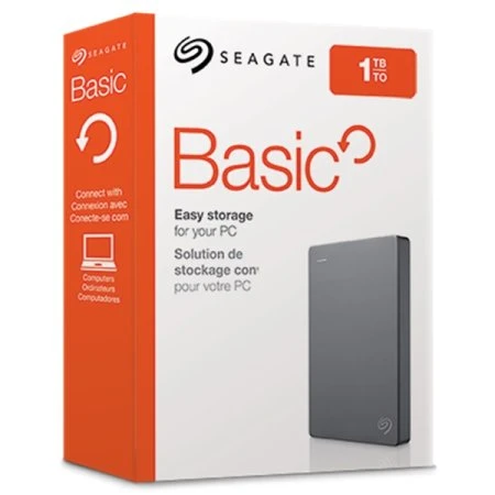 Seagate Basic External USB 3.0 Hard Drive - 1TB - Grey 5 Seagate Basic External USB 3.0 Hard Drive - 1TB - Grey - Image 3