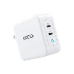 Choetech 100W USB-C Dual GaN Charger With 1.8M USB-C Cable - White -OtterBox Store b 187