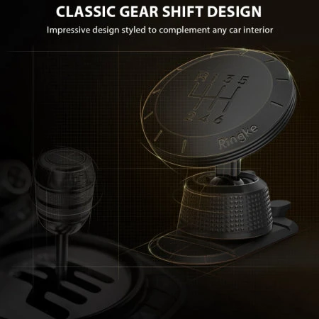 Ringke Gear Flexi Compact 360° Magnetic Car Mount Phone Holder - Black 5 Ringke Gear Flexi Compact 360° Magnetic Car Mount Phone Holder - Black - Image 3