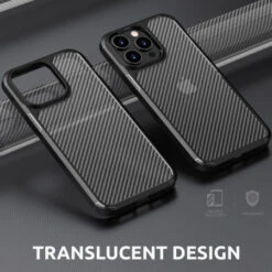 Olixar Black Carbon Fibre Case - For IPhone 15 Pro Max -OtterBox Store b 282
