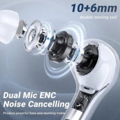 Acefast TWS Wireless Clear Bluetooth Earphones With Digital Display -OtterBox Store b 316