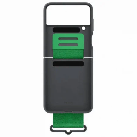 Official Samsung Black Silicone Case With Strap - For Samsung Galaxy Z Flip4 5 Official Samsung Black Silicone Case With Strap - For Samsung Galaxy Z Flip4 - Image 3