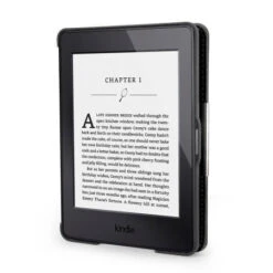 Olixar Genuine Leather Kindle Paperwhite 3 / 2 / 1 Folio Case - Black -OtterBox Store b 377