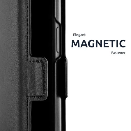 Olixar Sony Xperia 5 II Genuine Leather Wallet Stand Case - Black 5 Olixar Sony Xperia 5 II Genuine Leather Wallet Stand Case - Black - Image 3