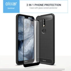 Olixar Sentinel Nokia 7.1 Case & Glass Screen Protector -OtterBox Store b 482