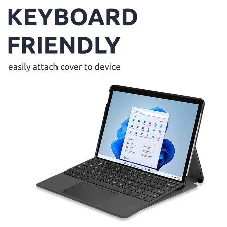 Olixar Leather-Style Microsoft Surface Pro 8 Folio Stand Case - Black 5 Olixar Leather-Style Microsoft Surface Pro 8 Folio Stand Case - Black - Image 3