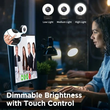 Papalook 1080P Full HD Webcam With Ring Light 5 Papalook 1080P Full HD Webcam With Ring Light - Image 3