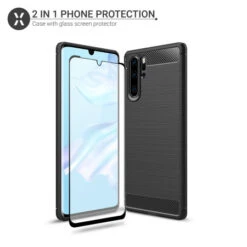 Olixar Sentinel Huawei P30 Pro Case And Glass Screen Protector - Black -OtterBox Store b 566