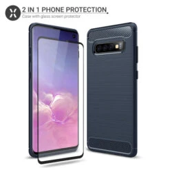 Olixar Sentinel Samsung S10 Case And Glass Screen Protector-Blue -OtterBox Store b 574