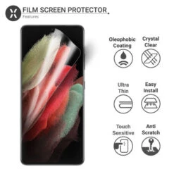 Olixar 2 Pack Ultra Film Screen Protector - For Samsung Galaxy S21 Ultra -OtterBox Store b 615