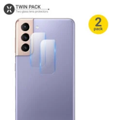 Olixar Glass Screen Protector 2 Pack Camera Protectors - For Samsung Galaxy S21 -OtterBox Store b 658