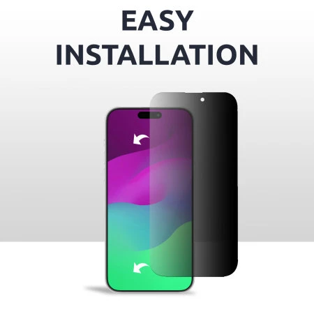 Olixar Privacy Tempered Glass Screen Protector - For IPhone 15 Pro 5 Olixar Privacy Tempered Glass Screen Protector - For IPhone 15 Pro - Image 3