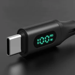 Araree Black 100W USB-C To USB-C 1.2m LED Display Fast Sync And Charge Cable -OtterBox Store b 92