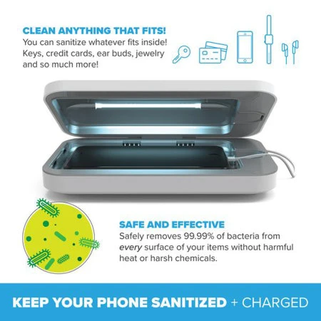 PhoneSoap Go UV Smartphone Sanitiser & Power Bank - White 6 PhoneSoap Go UV Smartphone Sanitiser & Power Bank - White - Image 4
