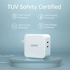 Choetech 100W USB-C Dual GaN Charger With 1.8M USB-C Cable - White -OtterBox Store c 166