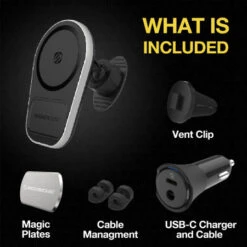 Scosche MagicMount Pro Charge5 MagSafe Compatible Black Dash And Vent Car Phone Mount -OtterBox Store c 195