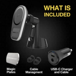 Scosche MagicMount Pro Charge5 Windscreen And Dash MagSafe Compatible Black Car Phone Mount -OtterBox Store c 205