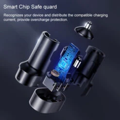 Joyroom 6.2A Smart Car Charger With 5 USB Ports - Black 11 Joyroom 6.2A Smart Car Charger With 5 USB Ports - Black -OtterBox Store c 206