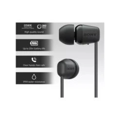Official Sony WI C100 In-Ear Wireless Headphones - Black 11 Official Sony WI C100 In-Ear Wireless Headphones - Black -OtterBox Store c 255