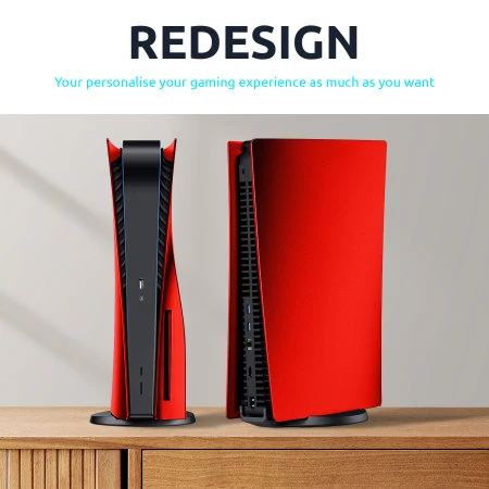 Olixar PS5 Disc Edition Faceplates - Red 6 Olixar PS5 Disc Edition Faceplates - Red - Image 4