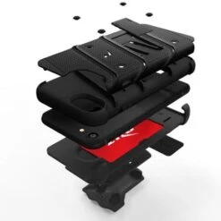 Zizo Bolt Series Black Tough Case & Screen Protector - For IPhone SE 2022 -OtterBox Store c 312