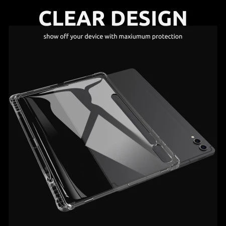 Olixar FlexiShield Clear Case With S Pen Holder - For Samsung Galaxy Tab S9 6 Olixar FlexiShield Clear Case With S Pen Holder - For Samsung Galaxy Tab S9 - Image 4