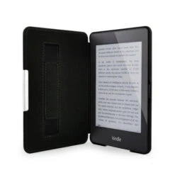 Olixar Genuine Leather Kindle Paperwhite 3 / 2 / 1 Folio Case - Black -OtterBox Store c 348