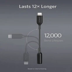 Anker Black 3.5 Mm Jack To Lightning Audio Adapter -OtterBox Store c 466