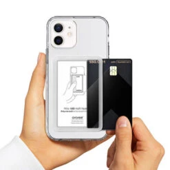 Araree Clear Adhesive Frame Slot Single Card Holder -OtterBox Store c 470