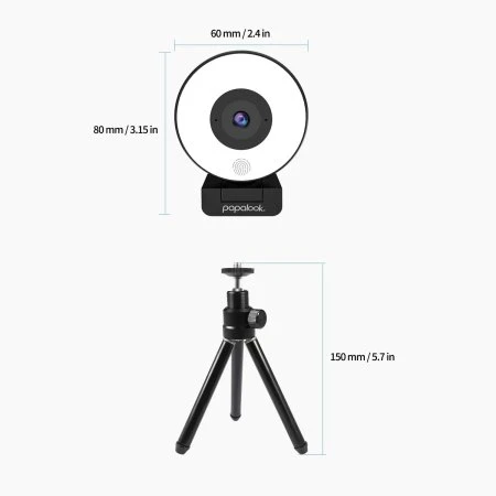 Papalook 1080P Full HD Webcam With Ring Light 6 Papalook 1080P Full HD Webcam With Ring Light - Image 4