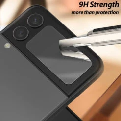 Whitestone Dome 2 Pack EZ Glass Front Screen Protector + Hinge Cover Film - For Samsung Galaxy Z Flip4 -OtterBox Store c 519