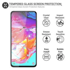 Olixar Samsung Galaxy A70 Tempered Glass Screen Protector -OtterBox Store c 556