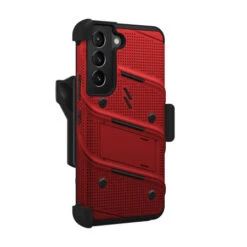 Zizo Bolt Red Case & Screen Protector - For Samsung Galaxy S22 -OtterBox Store c 607