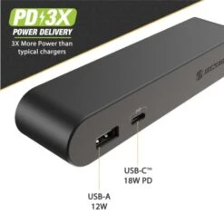 Scosche BaseLynx 18W PD USB-C & USB-A Dual Charging Ports EndCap -OtterBox Store c 64