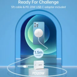 Choetech MagSafe Compatible Magnetic 15W Fast Wireless Charger - White -OtterBox Store d 102