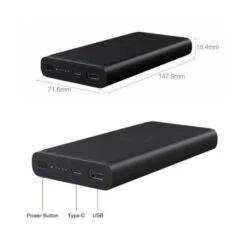 Official Xiaomi Black 22.5W 10000mAh USB-A & USB-C Wireless PowerBank -OtterBox Store d 112