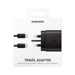 Official Samsung Black 45W Super Fast Charger And USB-C To USB-C Cable -OtterBox Store d 159