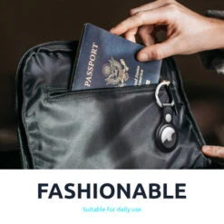 Olixar Apple AirTags Leather-Style Black Protective Keyring - Four Pack 12 Olixar Apple AirTags Leather-Style Black Protective Keyring - Four Pack -OtterBox Store d 191