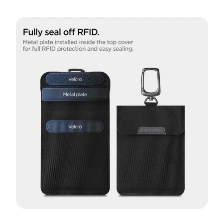 Spigen Black RFID Signal Blocking Pouch 7 Spigen Black RFID Signal Blocking Pouch - Image 5