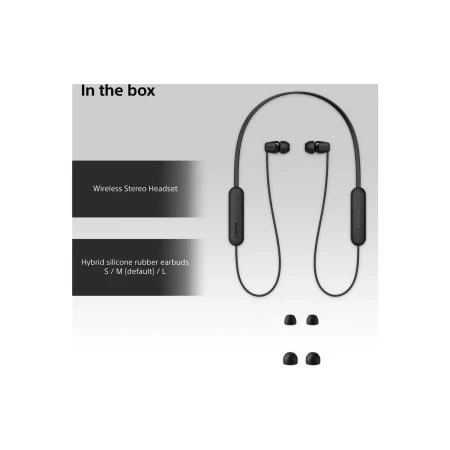 Official Sony WI C100 In-Ear Wireless Headphones - Black 7 Official Sony WI C100 In-Ear Wireless Headphones - Black - Image 5